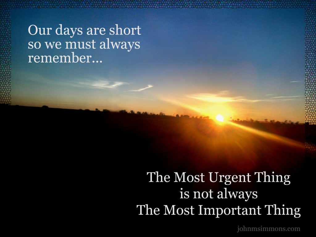 Urgent and Important