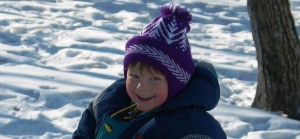 Sarah on Winter Playground