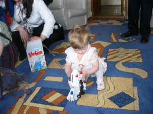 Luba and the toy airplane (used symbolically in the book)
