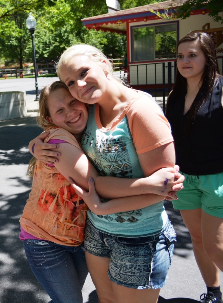 Katie Kirkham and Annie at Lagoon amusement park.