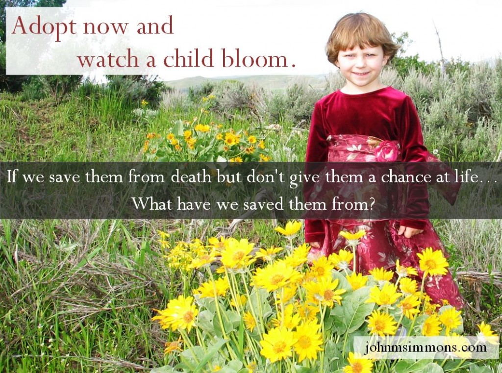 adopt older child now and give chance at life