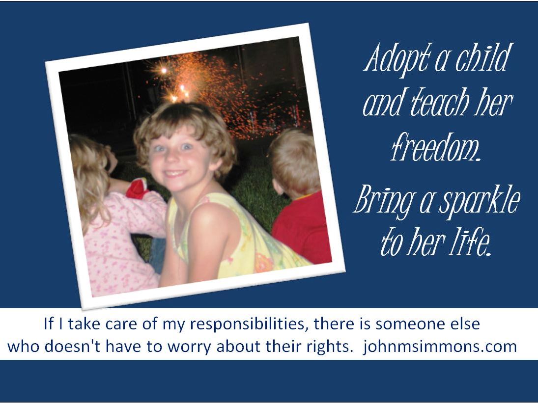 Adopt a child and teach her