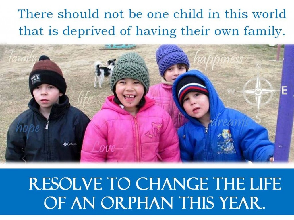 Resolve to change the life of an orphan