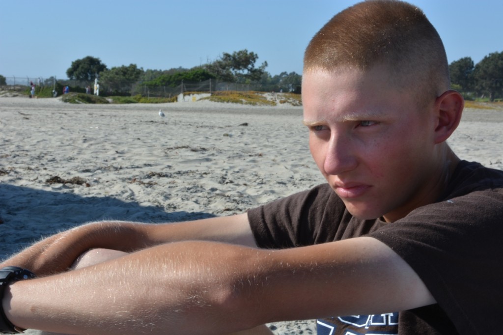 Steve Simmons on the beach