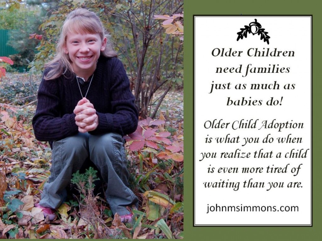 Older children need families as much as babies do