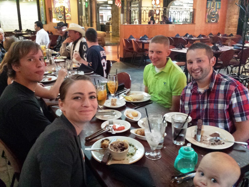 John M Simmons Family at Churrascaria