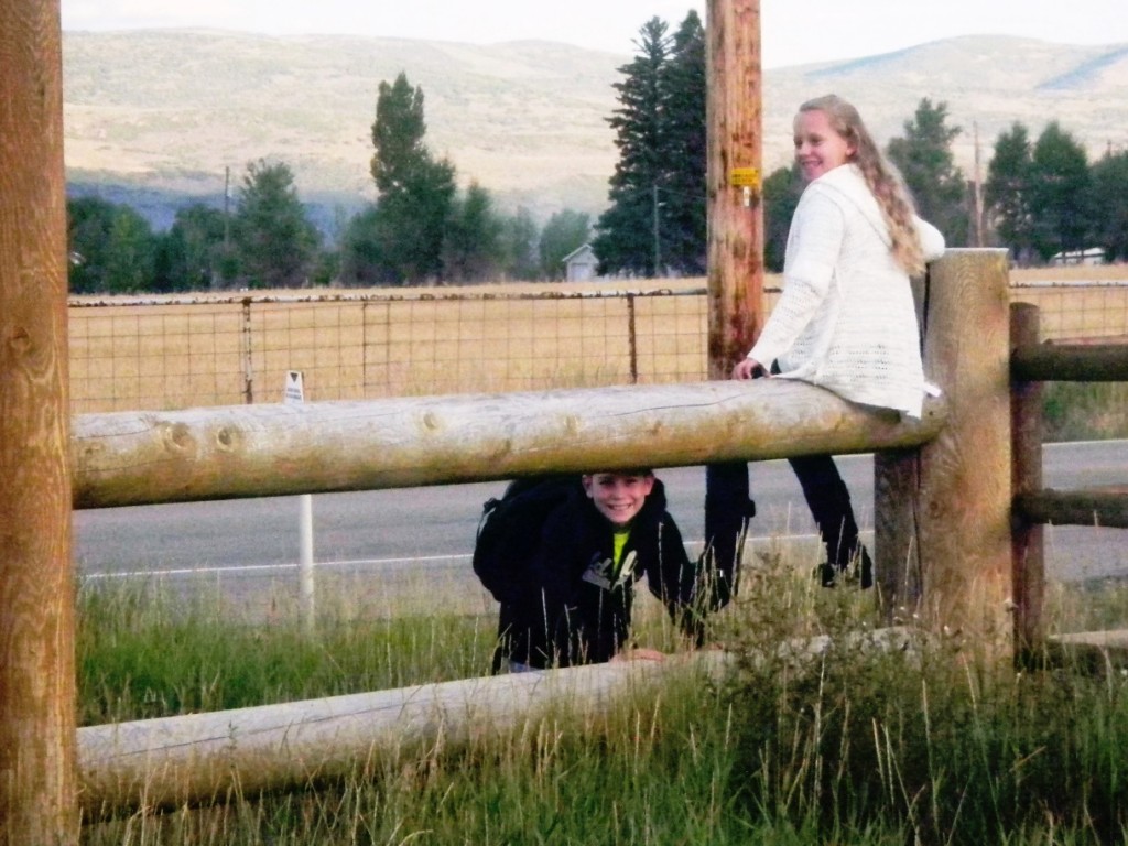 waiting for the school bus