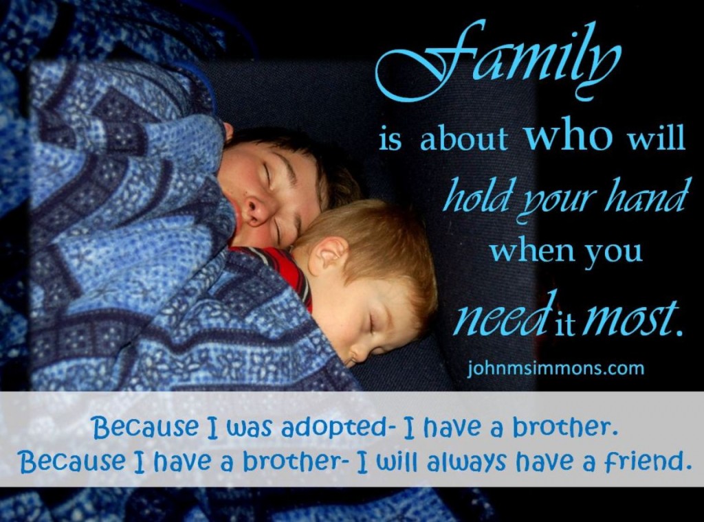 Family holds your hand