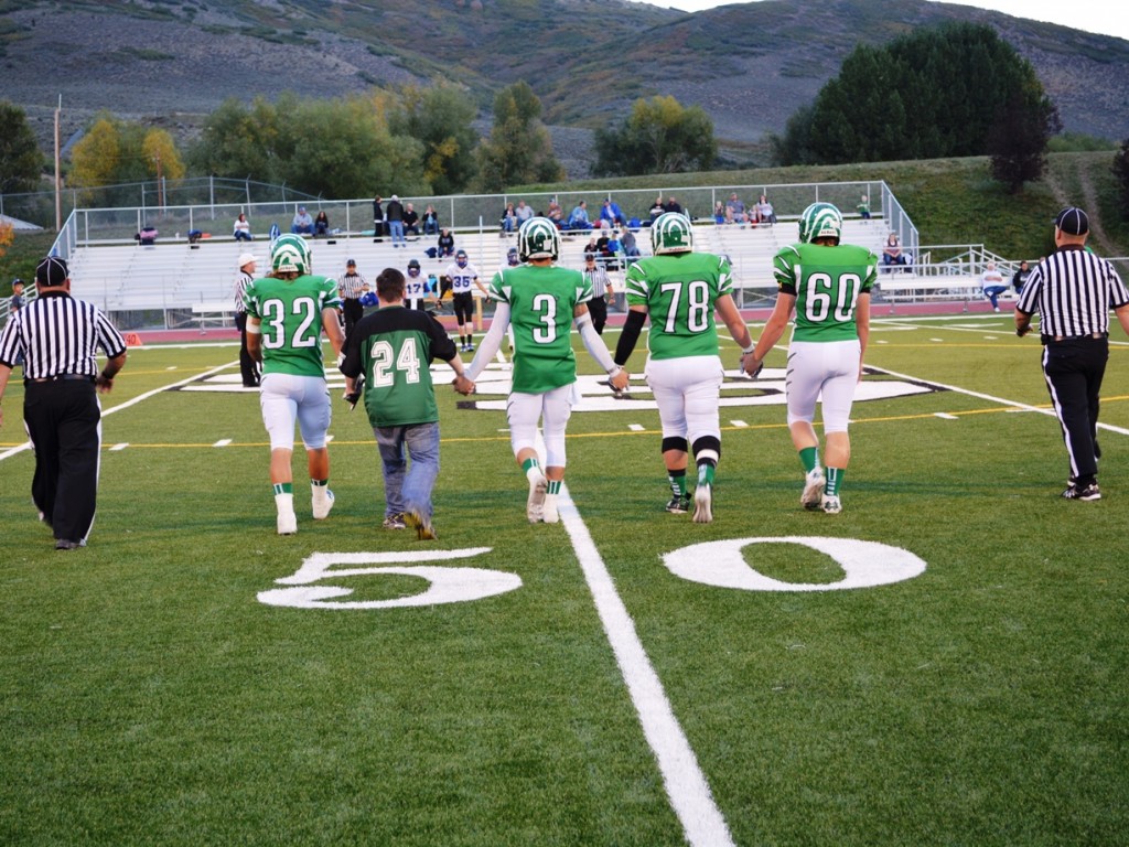 Jack Simmons with the team captains