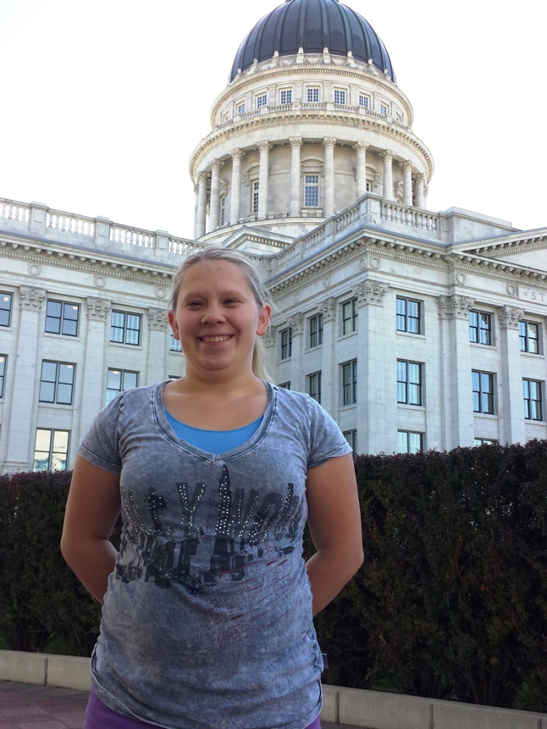 Annie Simmons at the Utah State Capitol