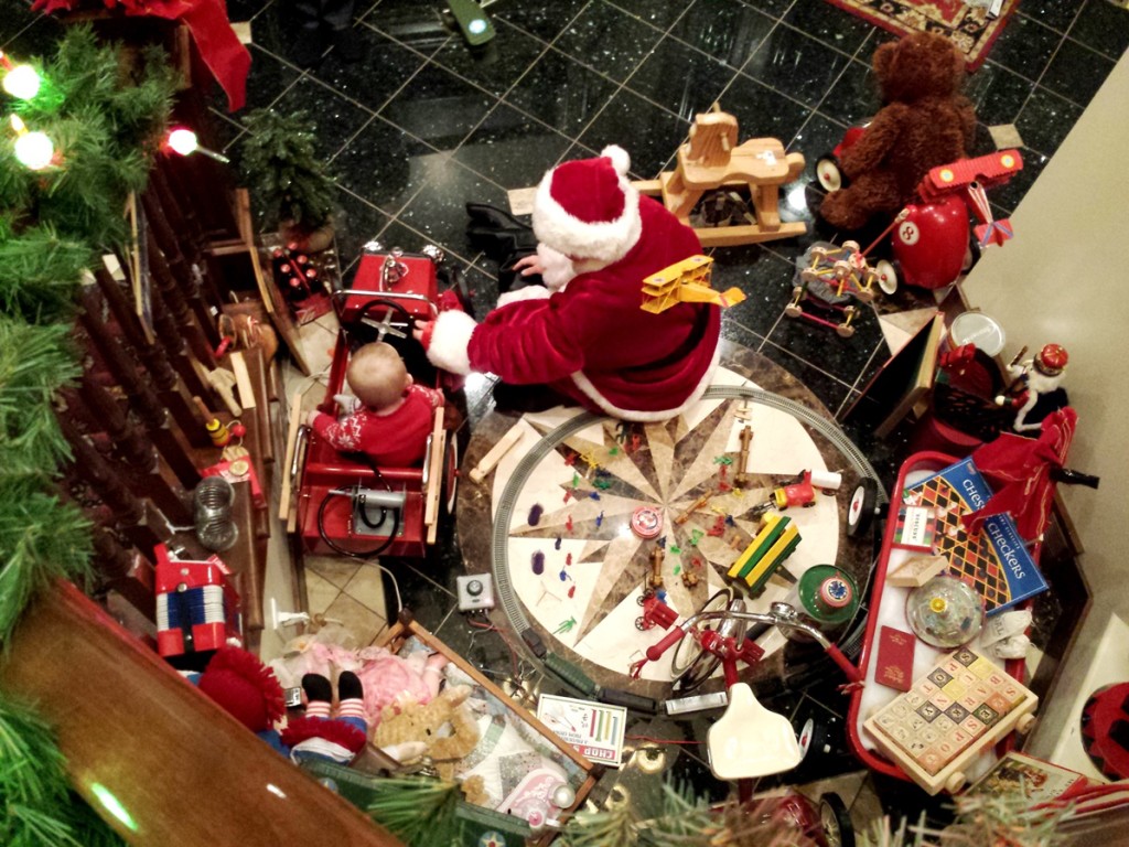 Old Toys In Retro Christmas Corner