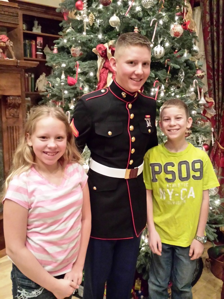 Steve Simmons Home from Marines on Christmas vacation