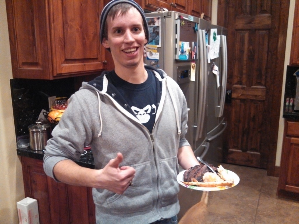 Cory Simmons and his steak